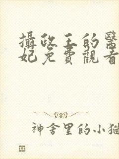 摄政王的医品狂妃免费观看封面