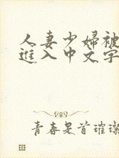 人妻少妇被猛烈进入中文字幕