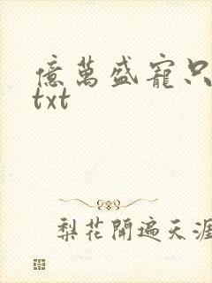 亿万盛宠只为你txt