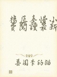 杨辰秦惜小说免费阅读最新章节