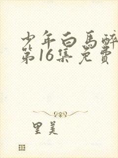 少年白马醉春风第16集免费观看