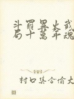 斗罗异火武魂开局十万年魂环笔趣阁