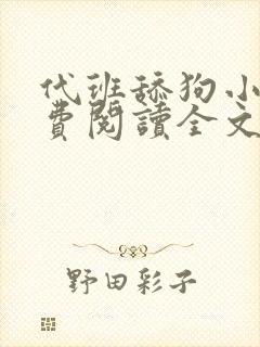 代班舔狗小说免费阅读全文最新章节封面