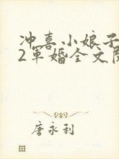冲喜小娘子1v2军婚全文阅读