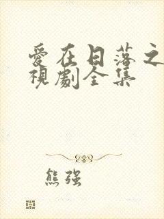 爱在日落之前电视剧全集