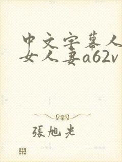 中文字幕人妻熟女人妻a62v网封面