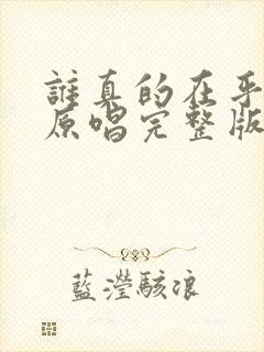 谁真的在乎过你原唱完整版歌词