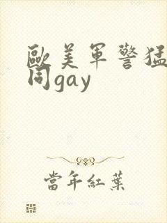 欧美军警猛男男同gay