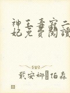 神王毒宠二嫁王妃免费阅读全文封面