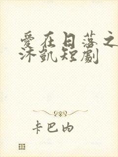 爱在日落之前王沐凯短剧