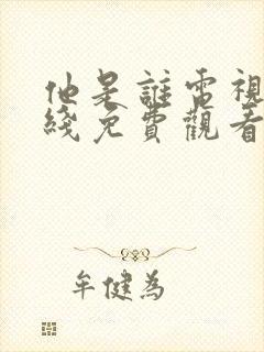 他是谁电视剧在线免费观看完整版