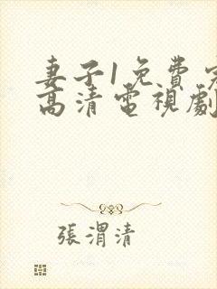 妻子1免费完整高清电视剧在线观看