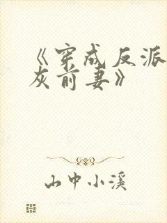 《穿成反派的炮灰前妻》封面