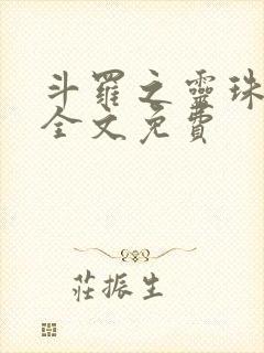 斗罗之灵珠神剑全文免费封面