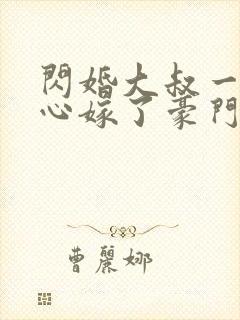 闪婚大叔一不小心嫁了豪门