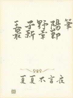 玉子野阳笔趣阁最新章节