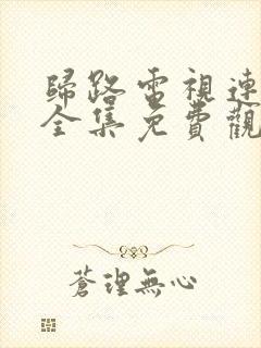 归路电视连续剧全集免费观看高清