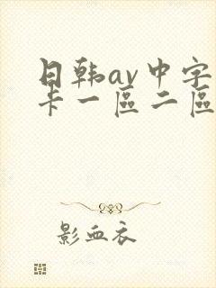 日韩av中字不卡一区二区