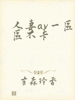 人妻av一区二区不卡