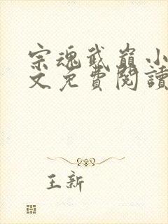 宗魂武巅小说全文免费阅读封面