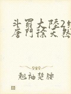 斗罗大陆2绝世唐门徐天然封面