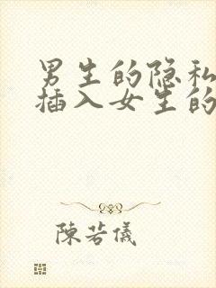 男生的隐私部位插入女生的隐私部位视频