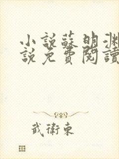 小说苏明渊的小说免费阅读无弹窗