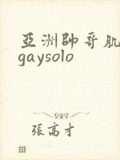 亚洲帅哥肌肉男gaysolo