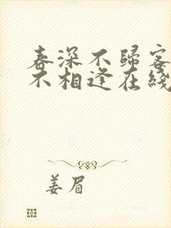 春深不归客清梦不相逢在线阅读封面