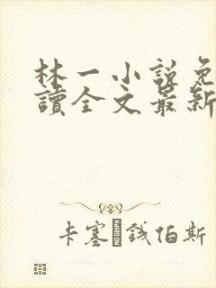 林一小说免费阅读全文最新章节