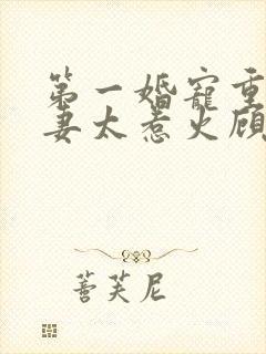 第一婚宠重生娇妻太惹火顾西刑北岩