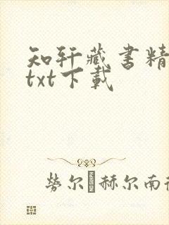 知轩藏书精校版txt下载