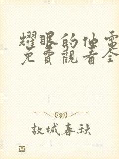 耀眼的他电视剧免费观看全集完整版封面