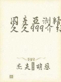 国产亚洲精品久久久999介绍