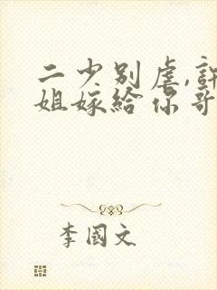 二少别虐,许小姐嫁给你哥了下载