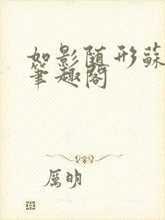 如影随形苏玛丽笔趣阁封面