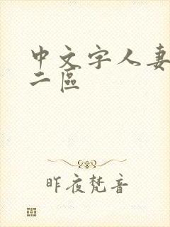 中文字人妻一区二区