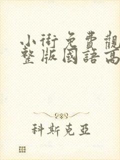 小街免费观看完整版国语高清在线