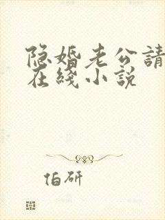 隐婚老公请低调在线小说封面