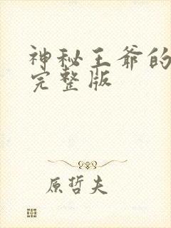 神秘王爷的爱妃完整版