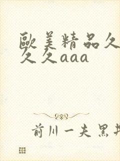 欧美精品久久久久久aaa封面