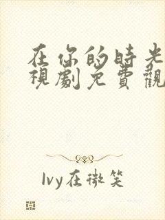 在你的时光里电视剧免费观看封面