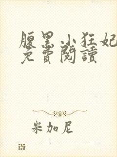 腹黑小狂妃小说免费阅读封面