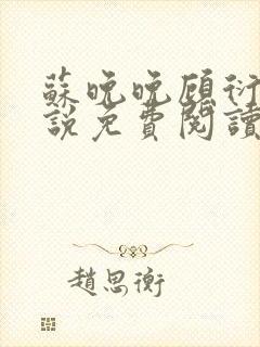 苏晚晚顾衍的小说免费阅读封面