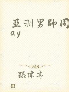 亚洲男帅同性gay