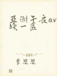 亚洲午夜av在线一区