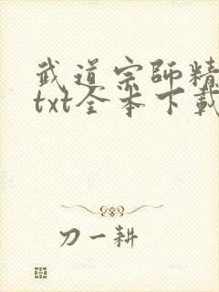 武道宗师精校版txt全本下载