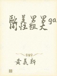 欧美男男gay同性粗大