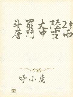 斗罗大陆2绝世唐门中霍雨浩