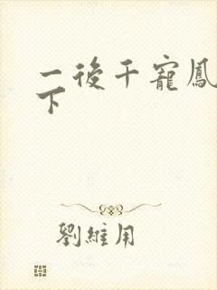 一后千宠凤临天下封面